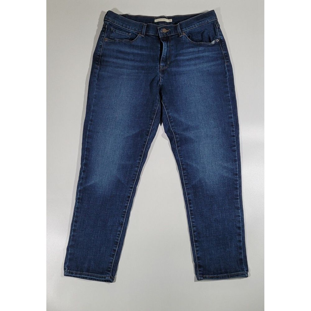Levi's Classic Capri Jeans - Women's Blue Denim Straight Leg Comfort Fit Size 32 - Picture 2 of 11